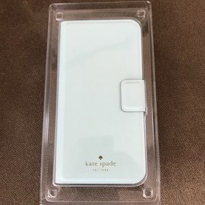 Kate Spade Blue leather wrap folio iPhone case